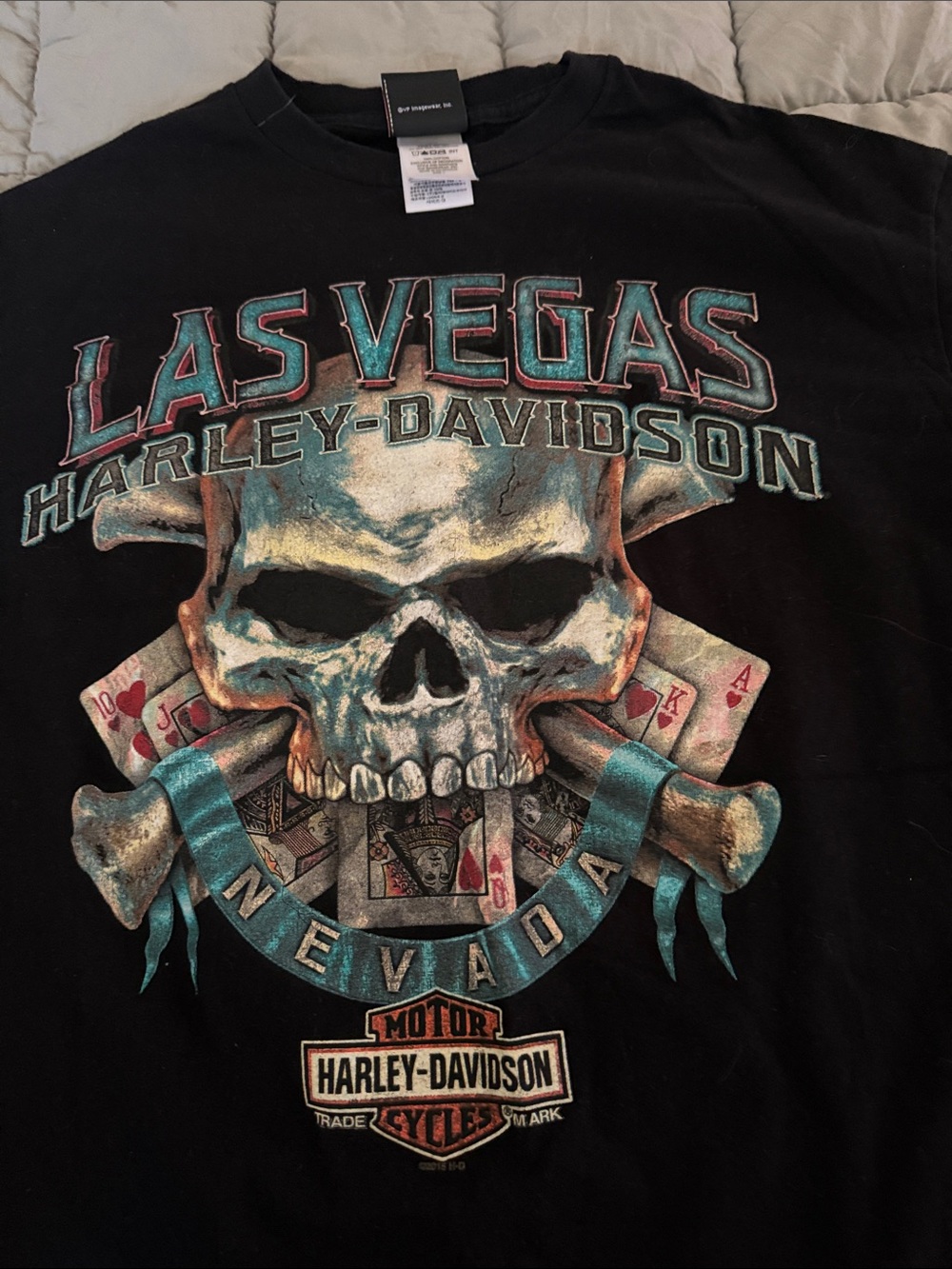 Harley-Davidson Las Vegas Nevada Black Graphic Skull T-Shirt